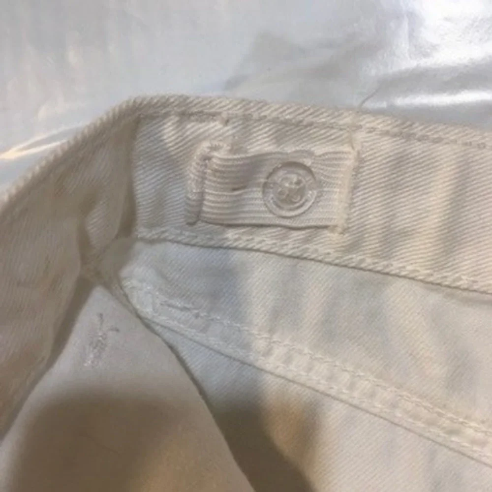 Old Navy Raw Hem Cuffed Denim Shorts Girls 14 White Casual Coastal Vacation NEW